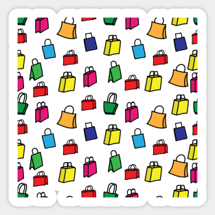Colorful shopping bags pattern Sticker